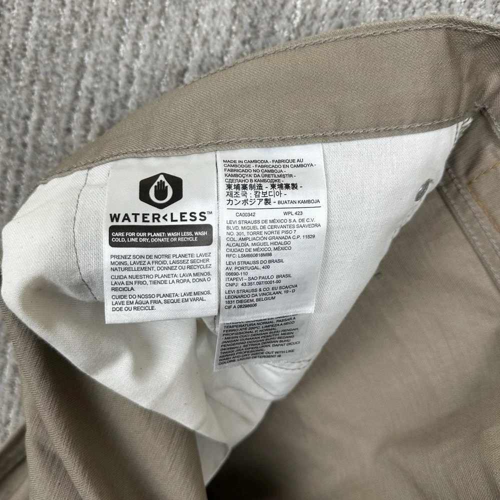 Levi's 559 Beige Relaxed Straight Jeans‎ Size W60 X L28 Big & Tall NWT